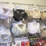 Ibis Lingerie wall hanging display system