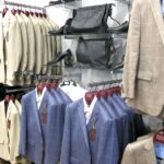 Syst3 Alum single Slotted uprights for menswear display